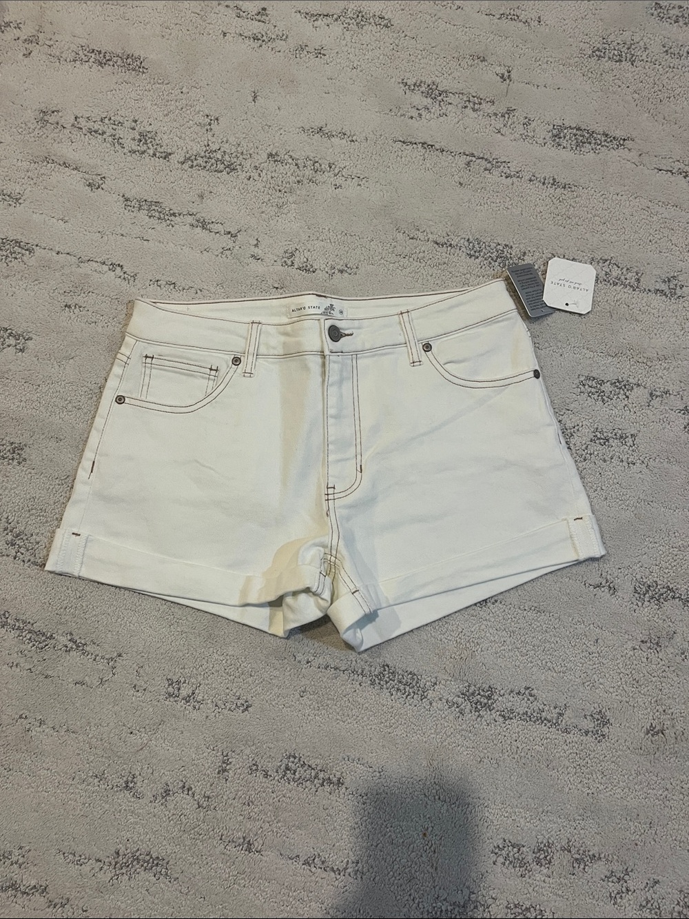 Altar'd State White Women's Denim Jean Shorts
